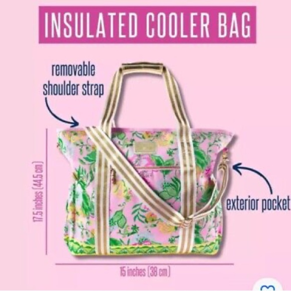 Lilly Pulitzer insulted cooler bag with additional pouch.